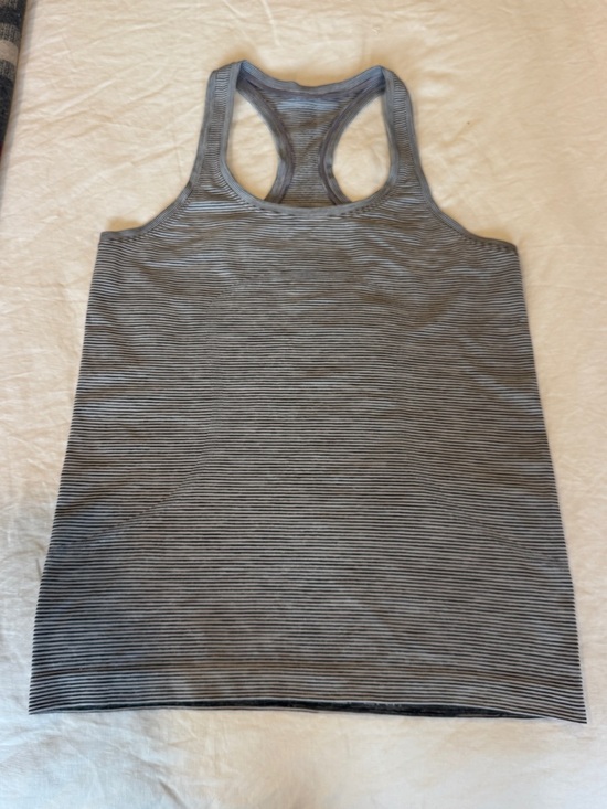 lululemon athletica Tops - Lululemon Swiftly Tech Striped Racerback Tank Top Size 8
